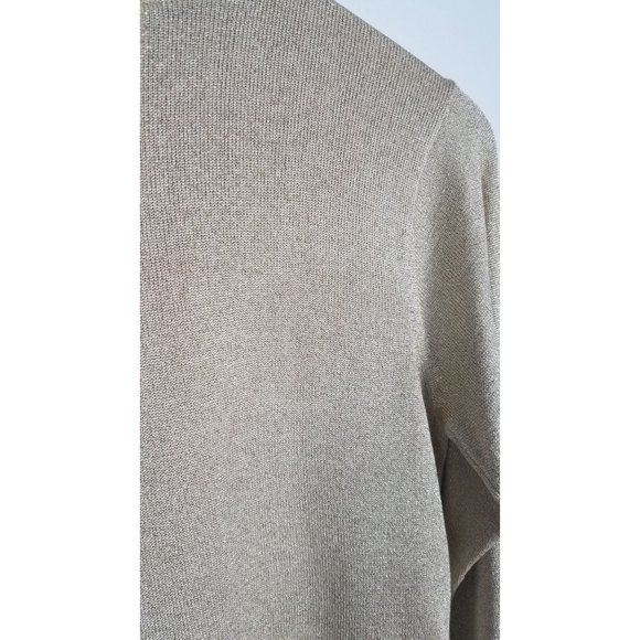 Vintage 90's Talbots Women's Sz. S Silk Blend L/S Gold Shimmer Turtleneck - Picture 6 of 6